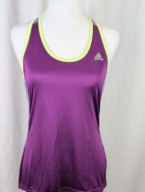 Adidas Climalite Purple Mesh Racerback Athletic Tank Top Size Medium